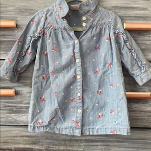 Baby Gap floral jeans dress